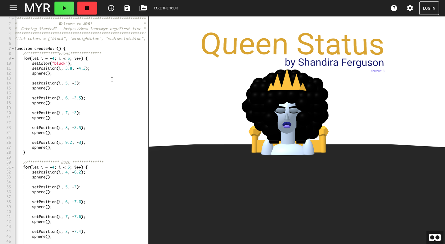 User Example - Queen Status by Shandira Ferguson 